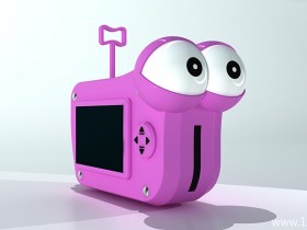 Proe建模儿童相机3D模型渲染效果图