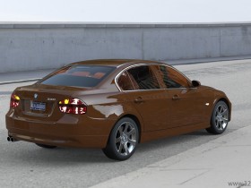 逼真的宝马高级小轿车3D效果图渲染作品欣赏