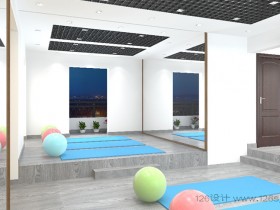瑜伽操房室内3D效果图
