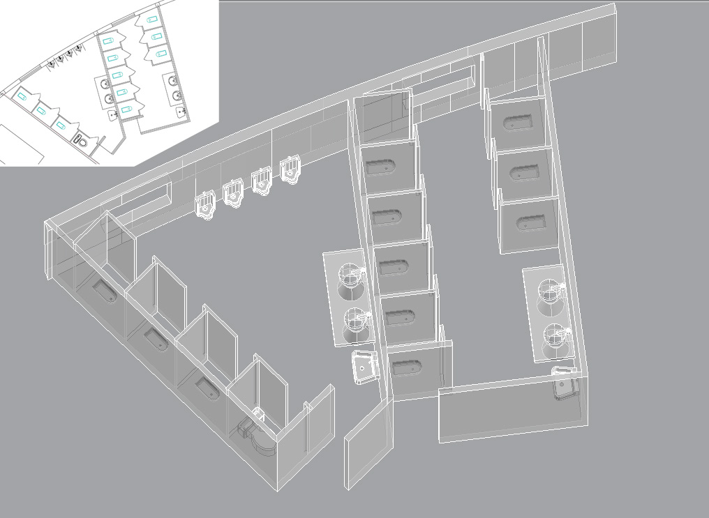 洗手间设计AutoCAD 3D图